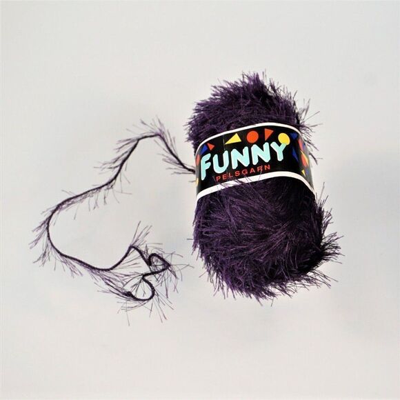 Funny Pelsgarn 4370 Eyelash Yarn Sandnes Garn Plum Color 1 Skein - Picture 2 of 6